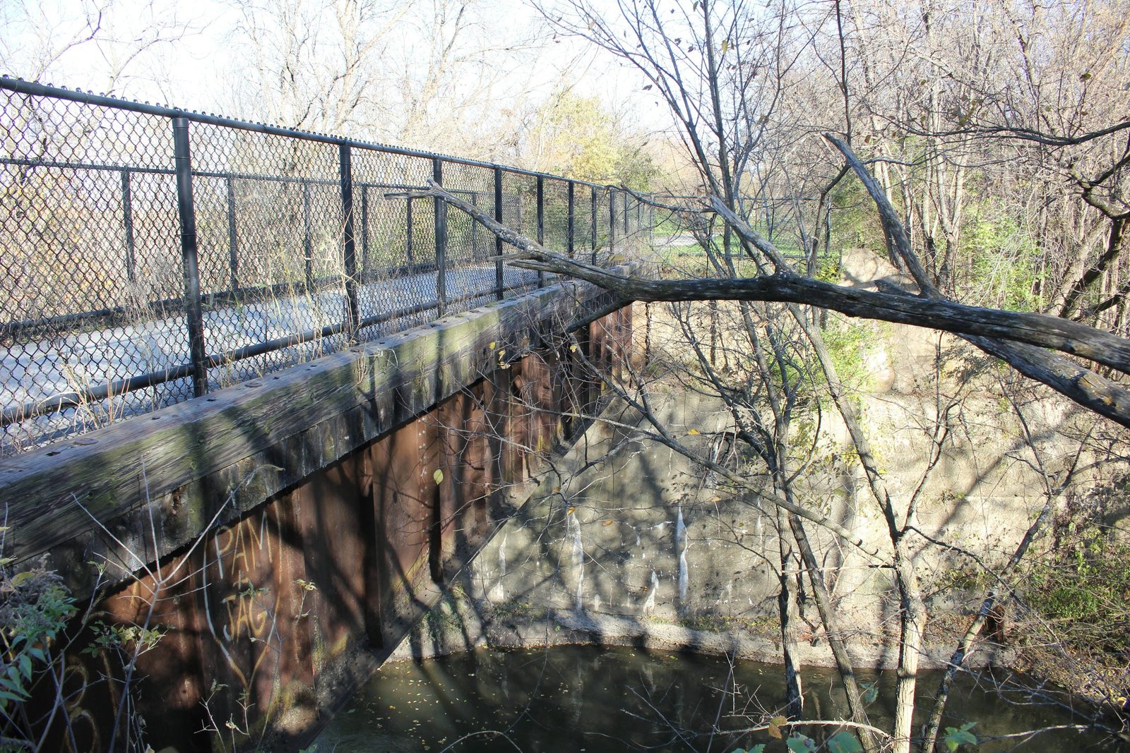 Looking east